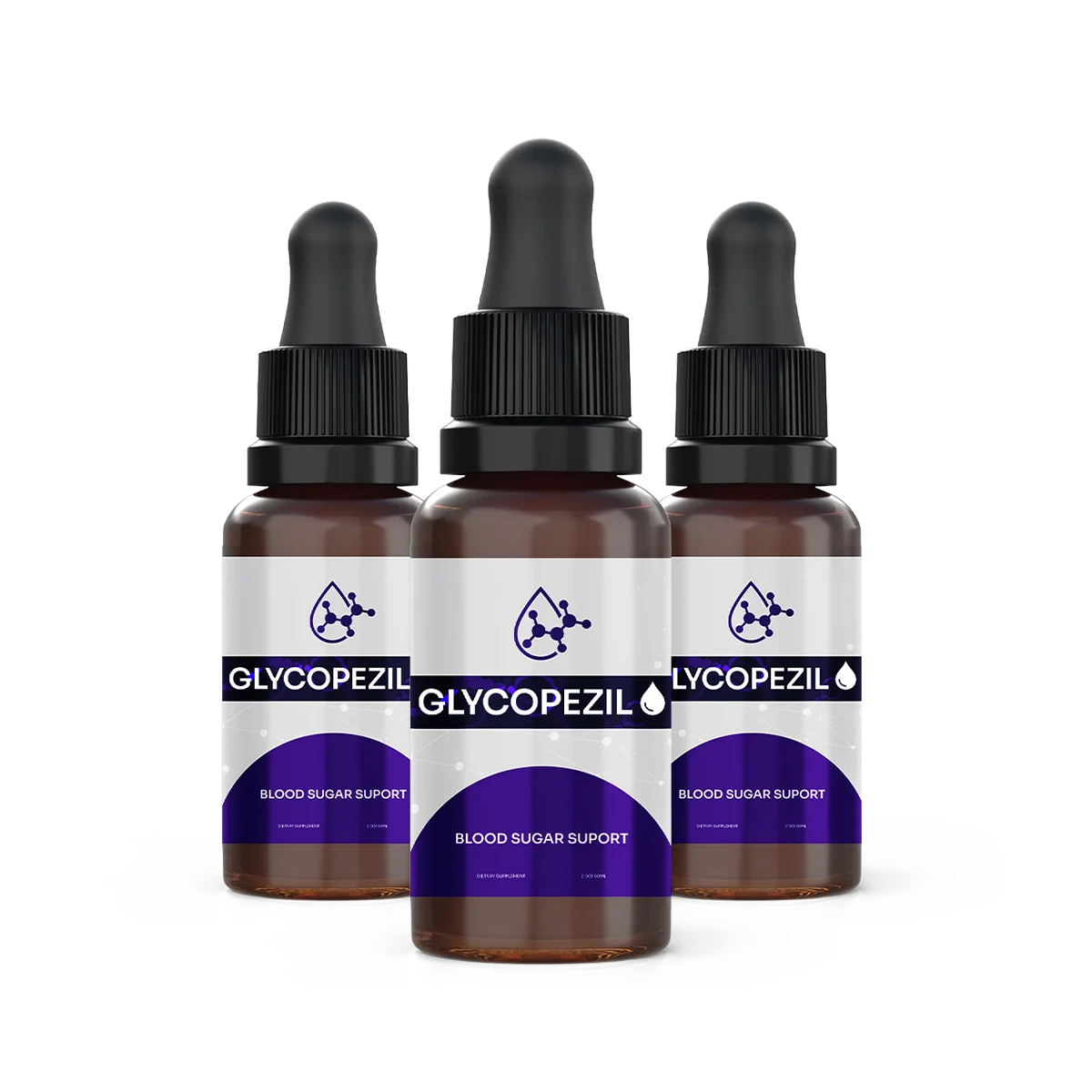Glyco Pezil Blood Sugar Supplement Bottle (Front Label)